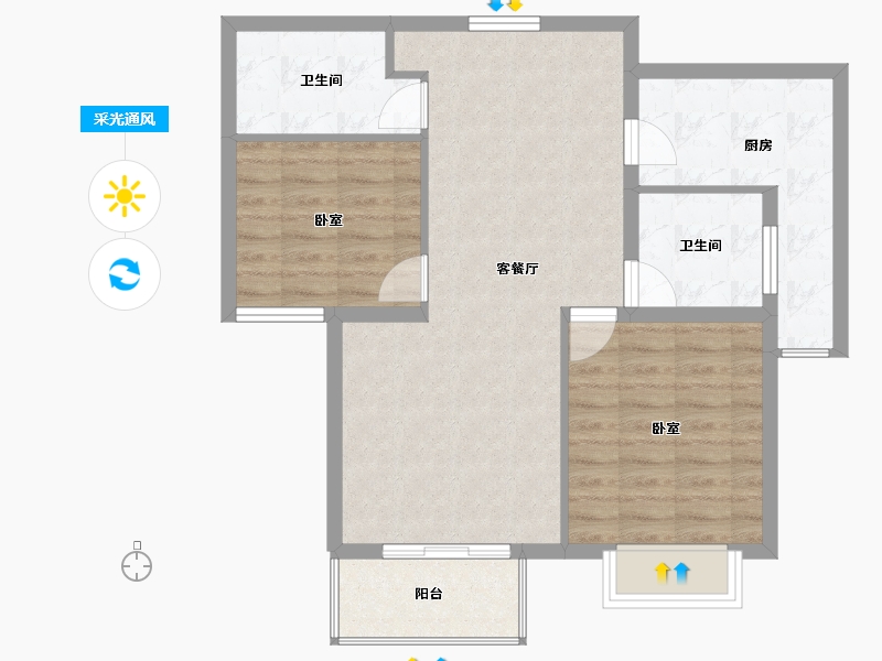 河北省-保定市-京南一品三期-75.77-户型库-采光通风