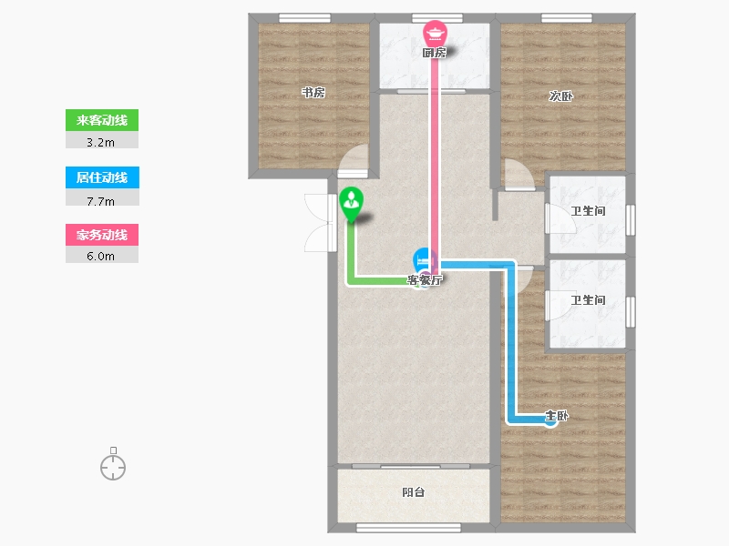 内蒙古自治区-呼和浩特市-金宇·新天地-100.05-户型库-动静线