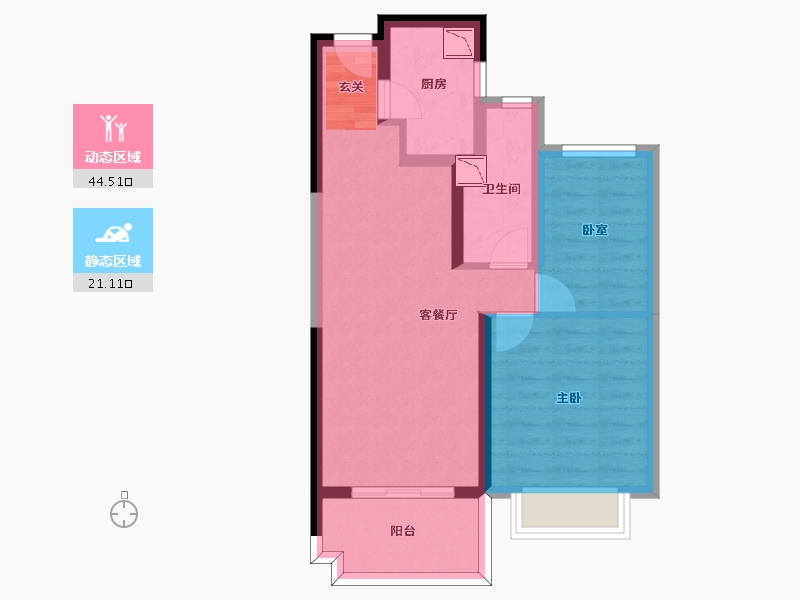 四川省-成都市-大理雅美湾-57.22-户型库-动静分区