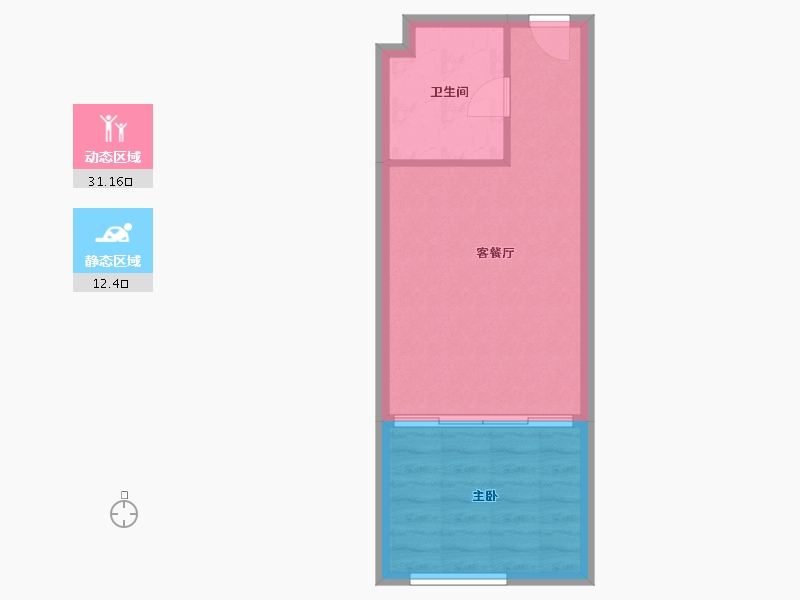 内蒙古自治区-呼和浩特市-盛世名筑二期-39.67-户型库-动静分区