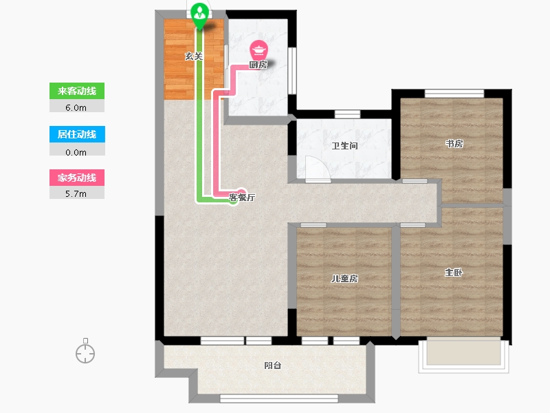 河北省-廊坊市-新空港孔雀城天玺-82.10-户型库-动静线