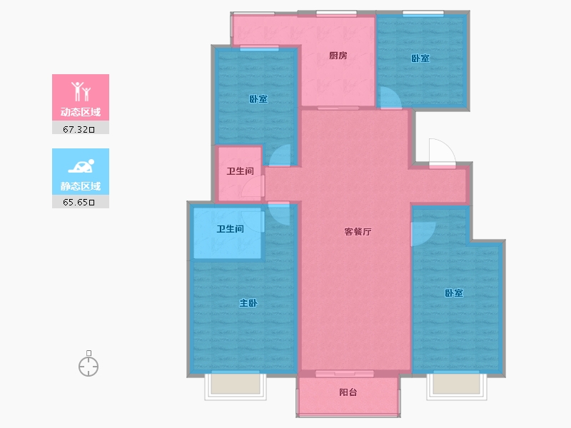 河北省-保定市-京南一品三期-120.78-户型库-动静分区