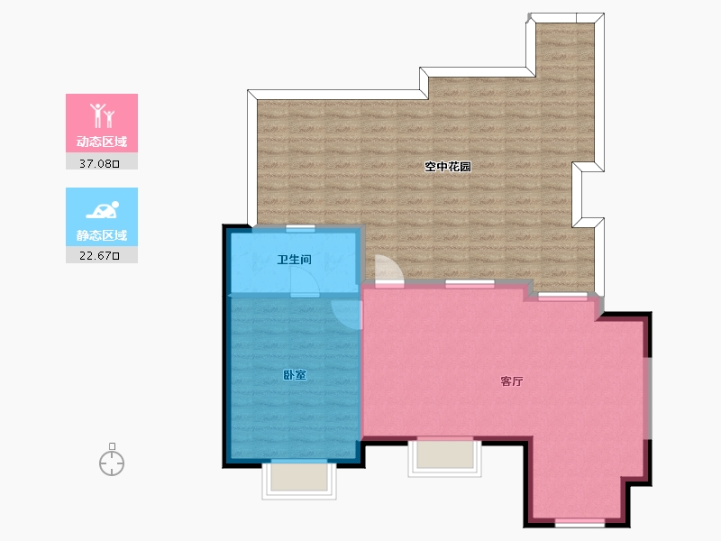 辽宁省-大连市-金湾十里海-98.64-户型库-动静分区