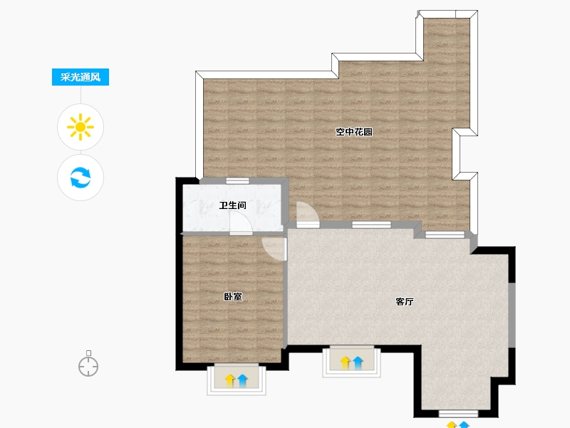 辽宁省-大连市-金湾十里海-98.64-户型库-采光通风