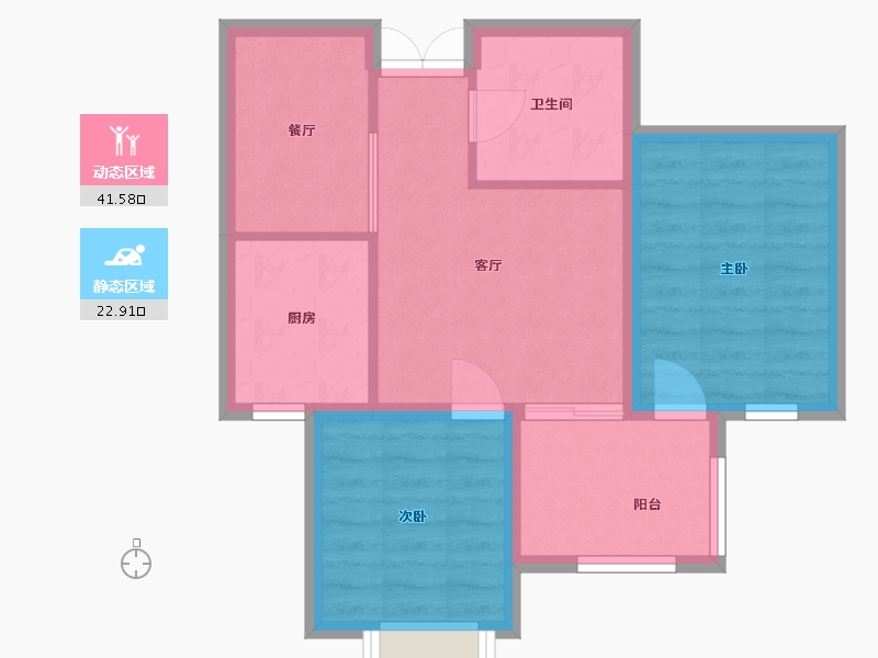 河北省-廊坊市-花香小镇二期-57.20-户型库-动静分区