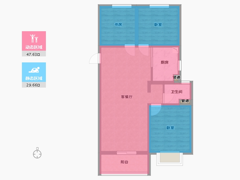 山西省-太原市-红星紫御华府-68.62-户型库-动静分区