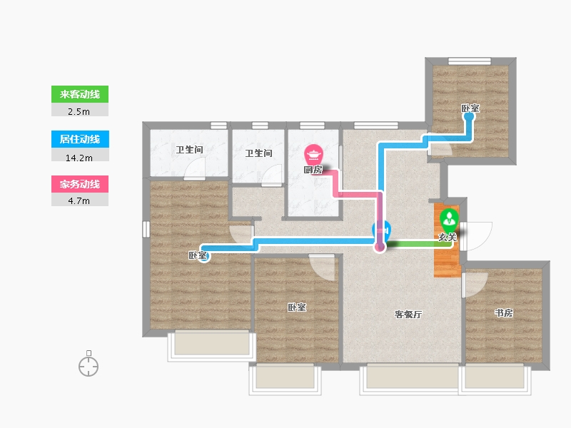 辽宁省-沈阳市-首开如院-92.17-户型库-动静线