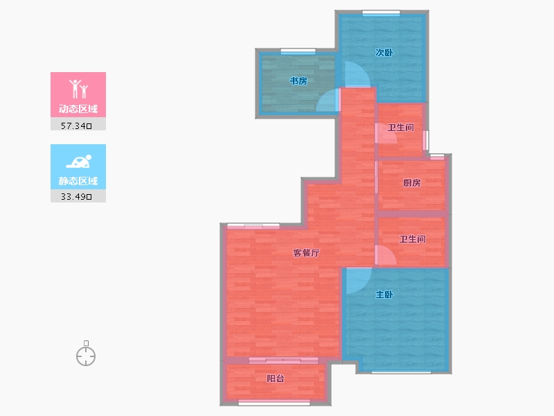 河北省-保定市-御景蓝郡-81.83-户型库-动静分区