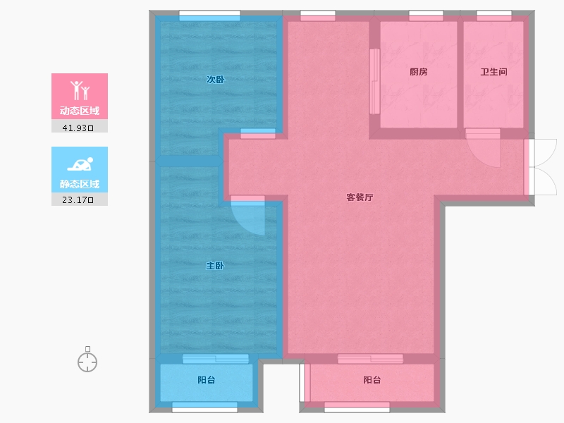 河北省-廊坊市-花香小镇二期-57.01-户型库-动静分区