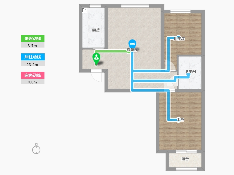 河北省-廊坊市-宏泰·龙河枫景-67.20-户型库-动静线