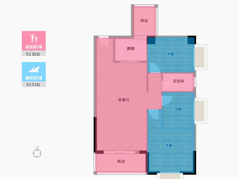 广西壮族自治区-梧州市-南越山语城-75.07-户型库-动静分区