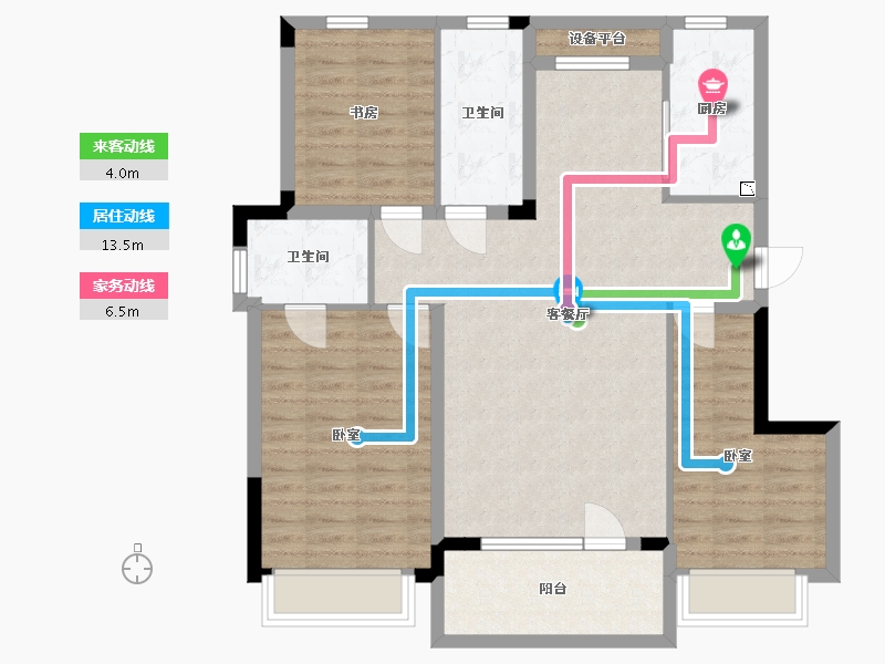 辽宁省-大连市-金湾十里海-97.06-户型库-动静线