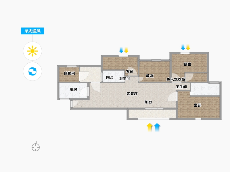 辽宁省-鞍山市-鞍山恒大绿洲-137.00-户型库-采光通风