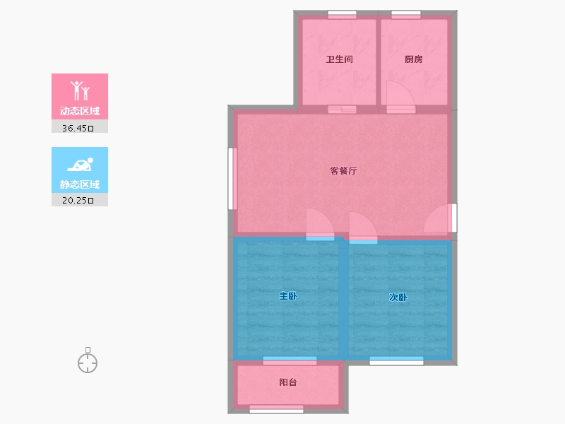 河北省-廊坊市-花香小镇二期-49.97-户型库-动静分区