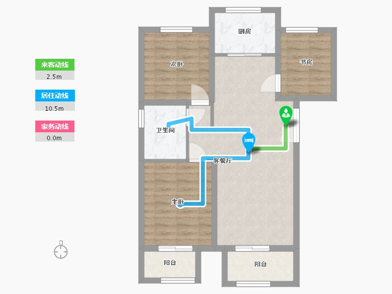 河北省-廊坊市-花香小镇二期-72.17-户型库-动静线