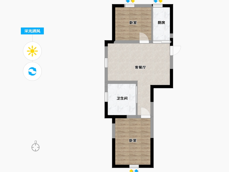 辽宁省-铁岭市-哥伦布魅力城-50.60-户型库-采光通风