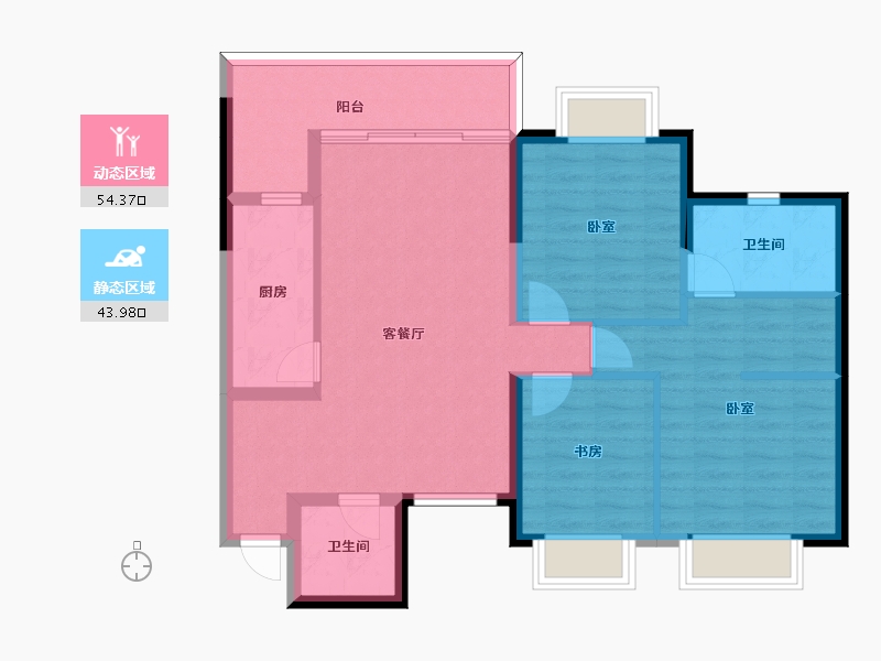 云南省-昆明市-上河院-88.05-户型库-动静分区