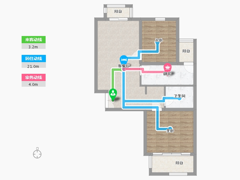 河北省-廊坊市-花香小镇二期-68.78-户型库-动静线