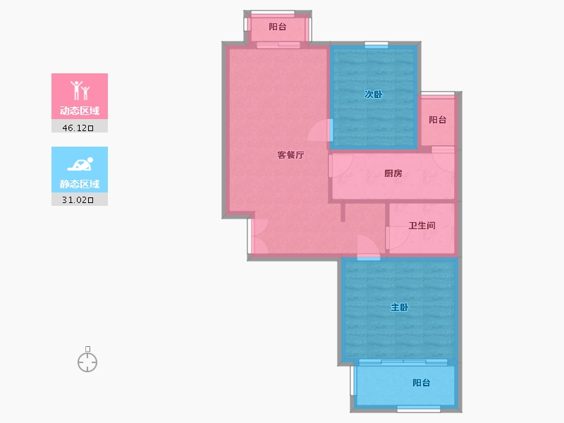 河北省-廊坊市-花香小镇二期-68.78-户型库-动静分区