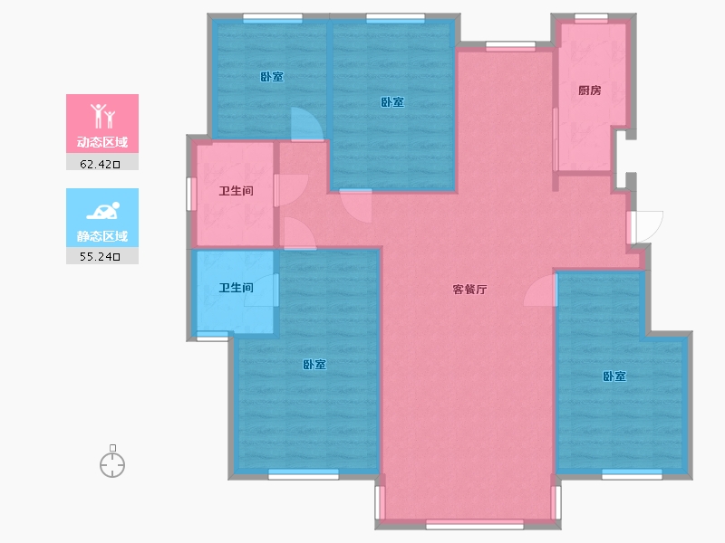 辽宁省-大连市-中国铁建海语城-108.13-户型库-动静分区