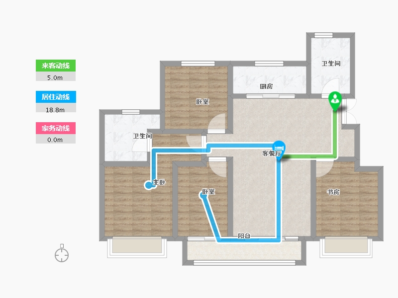 河北省-保定市-御景蓝郡-107.06-户型库-动静线