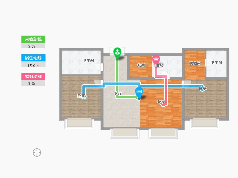 内蒙古自治区-呼和浩特市-观山悦-107.93-户型库-动静线