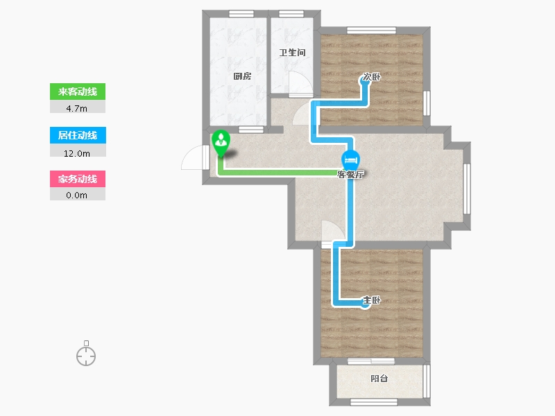 河北省-廊坊市-宏泰·龙河枫景-64.80-户型库-动静线