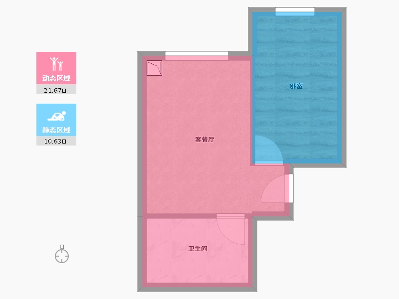 辽宁省-盘锦市-蓝色康桥L区炫立方-28.58-户型库-动静分区