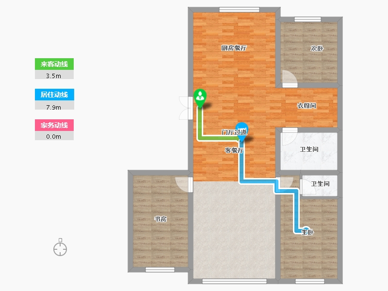 吉林省-辽源市-星源城湖语墅-110.63-户型库-动静线