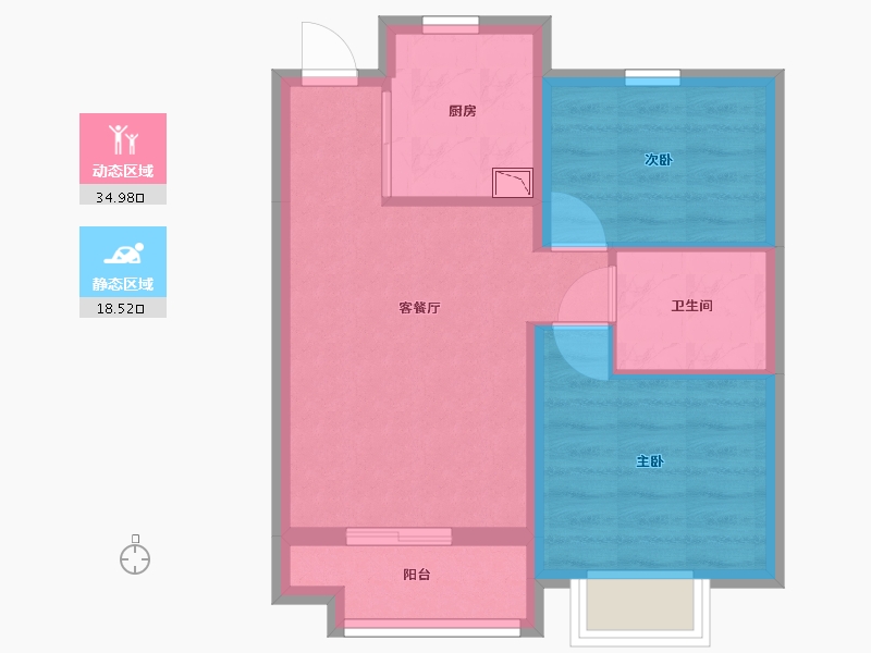 辽宁省-鞍山市-鞍山恒大绿洲-47.01-户型库-动静分区