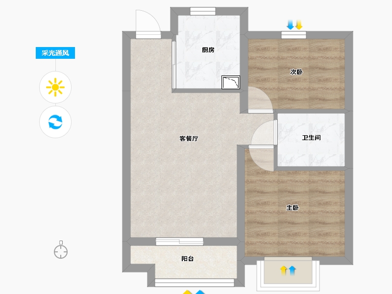 辽宁省-鞍山市-鞍山恒大绿洲-47.01-户型库-采光通风