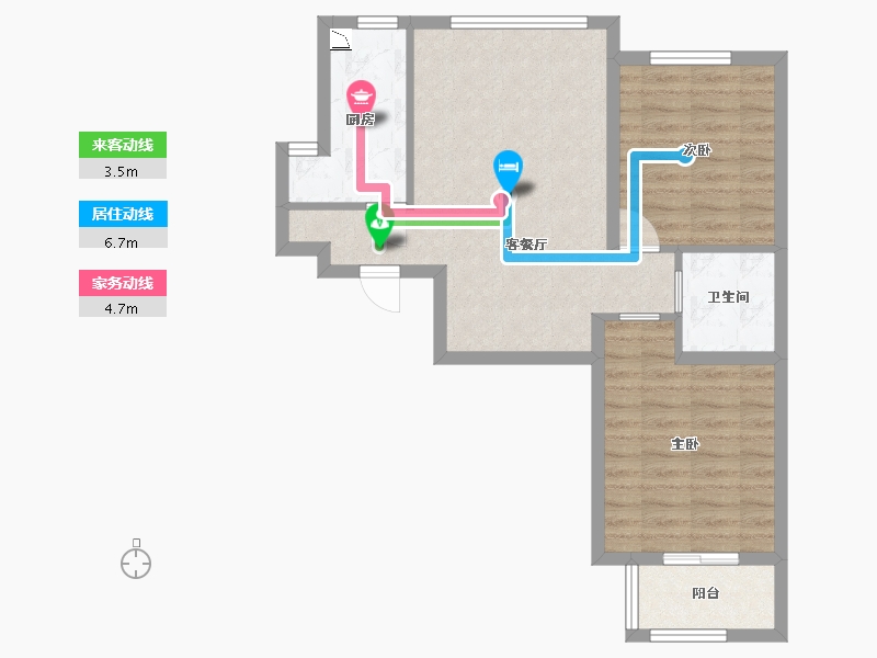 河北省-廊坊市-宏泰·龙河枫景-65.31-户型库-动静线