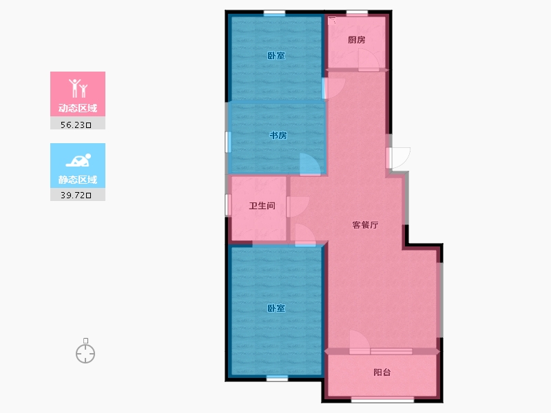 辽宁省-铁岭市-洲纪之星-86.19-户型库-动静分区