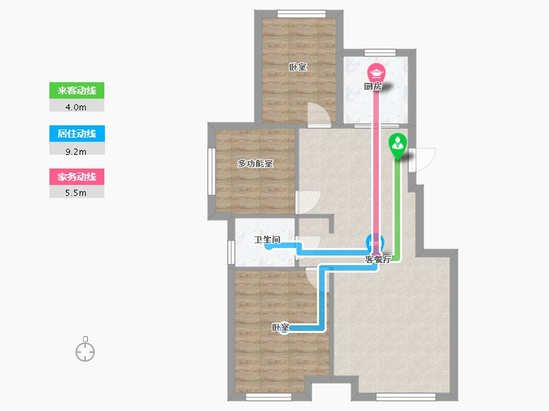 辽宁省-大连市-中国铁建海语城-70.75-户型库-动静线