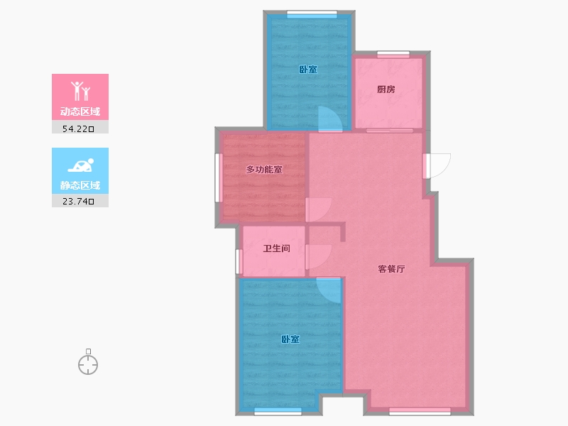 辽宁省-大连市-中国铁建海语城-70.75-户型库-动静分区