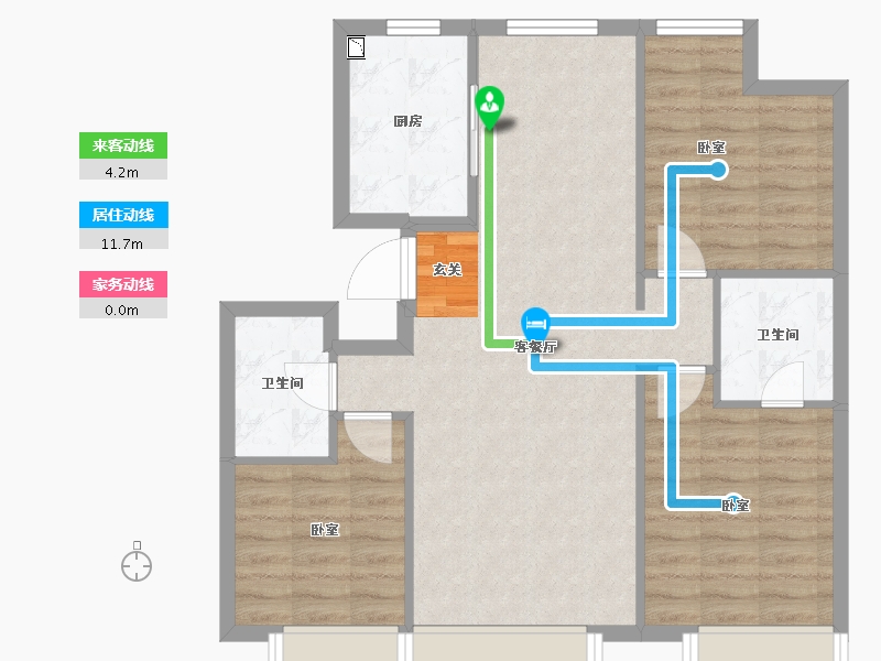 辽宁省-沈阳市-首开如院-79.95-户型库-动静线