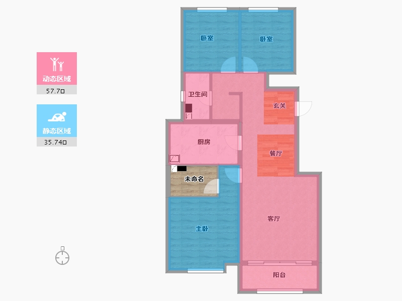 山西省-晋中市-保利壹号公馆四期-87.42-户型库-动静分区