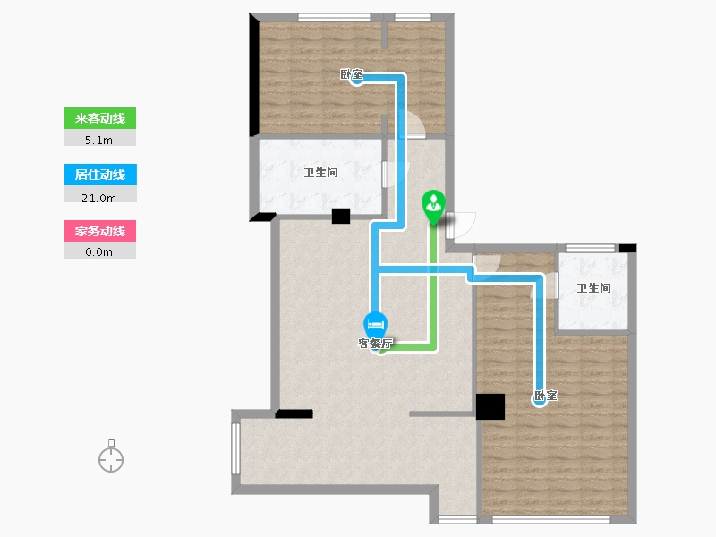 内蒙古自治区-鄂尔多斯市-春阳家园商住小区-111.56-户型库-动静线