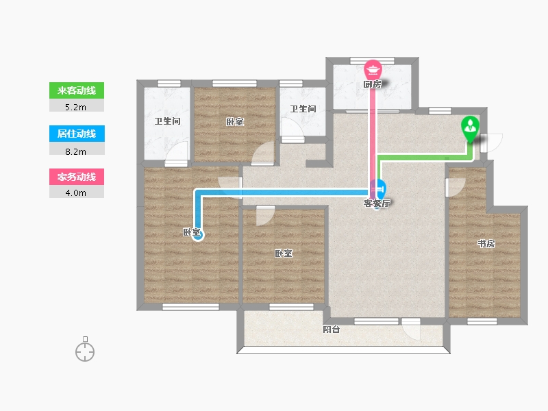 辽宁省-大连市-西府御棠-99.65-户型库-动静线