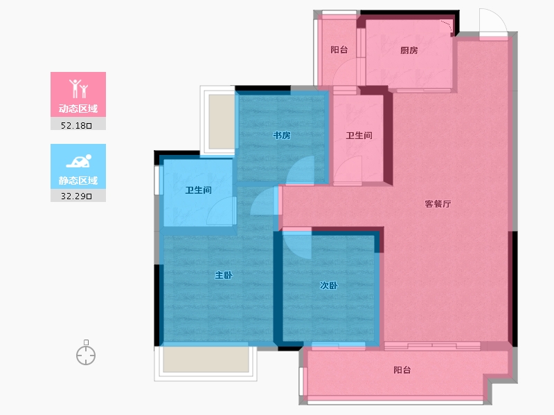 广西壮族自治区-梧州市-滨江学府-74.34-户型库-动静分区