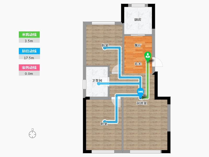 辽宁省-盘锦市-总部生态城·泰郡四期-66.26-户型库-动静线