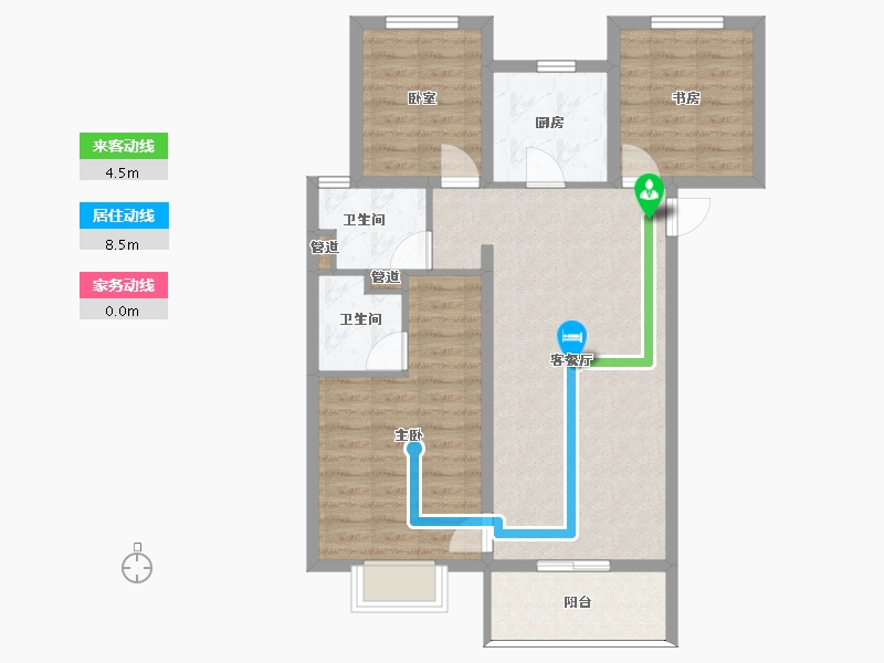 山西省-太原市-阳光城文澜府-79.93-户型库-动静线