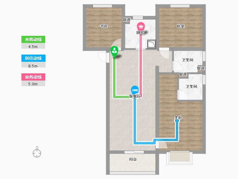 山西省-太原市-阳光城文澜府-81.93-户型库-动静线