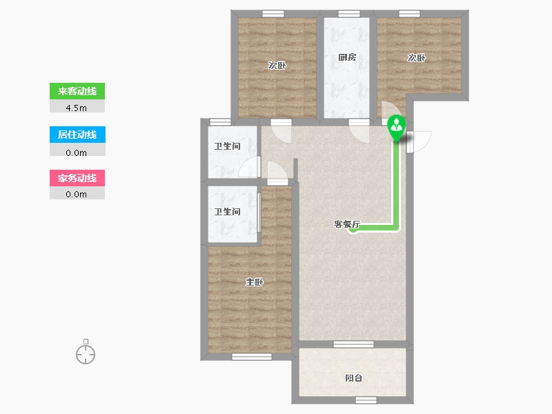 河北省-石家庄市-林荫春天-84.00-户型库-动静线