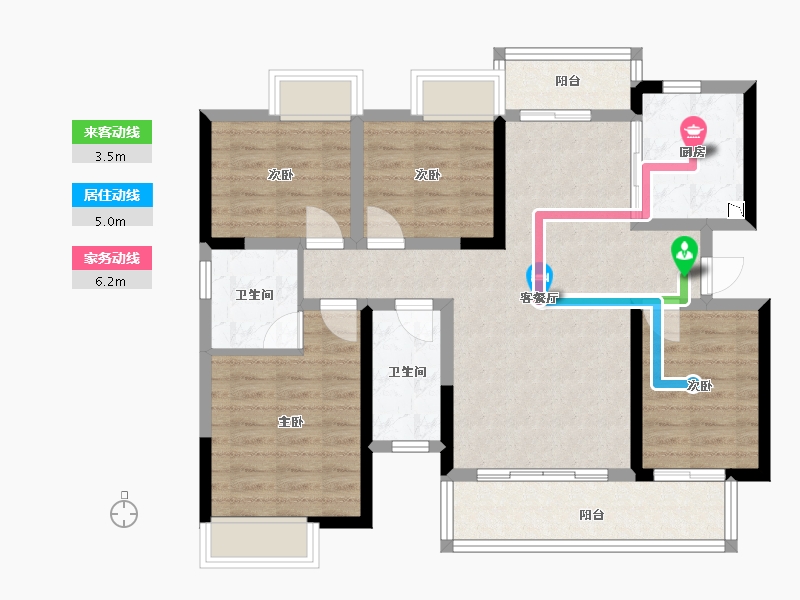 广西壮族自治区-梧州市-滨江学府-91.21-户型库-动静线