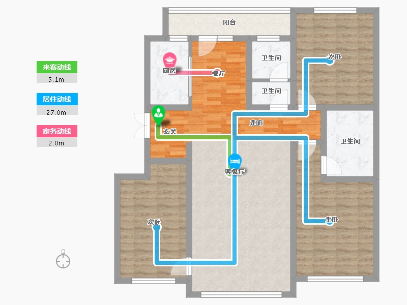 吉林省-辽源市-玉圭园-御水丹堤-109.23-户型库-动静线