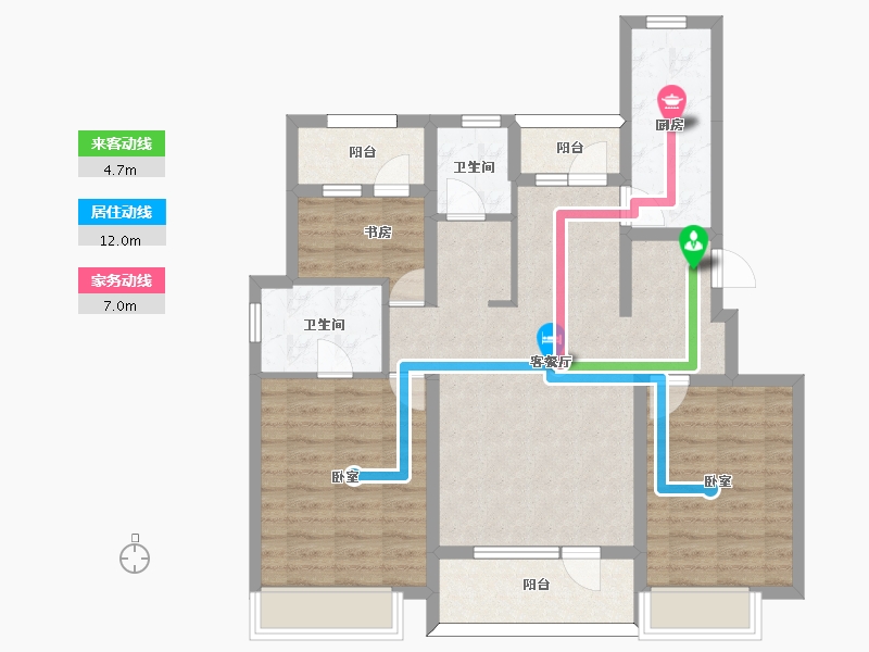 辽宁省-大连市-招商海德学府-89.99-户型库-动静线