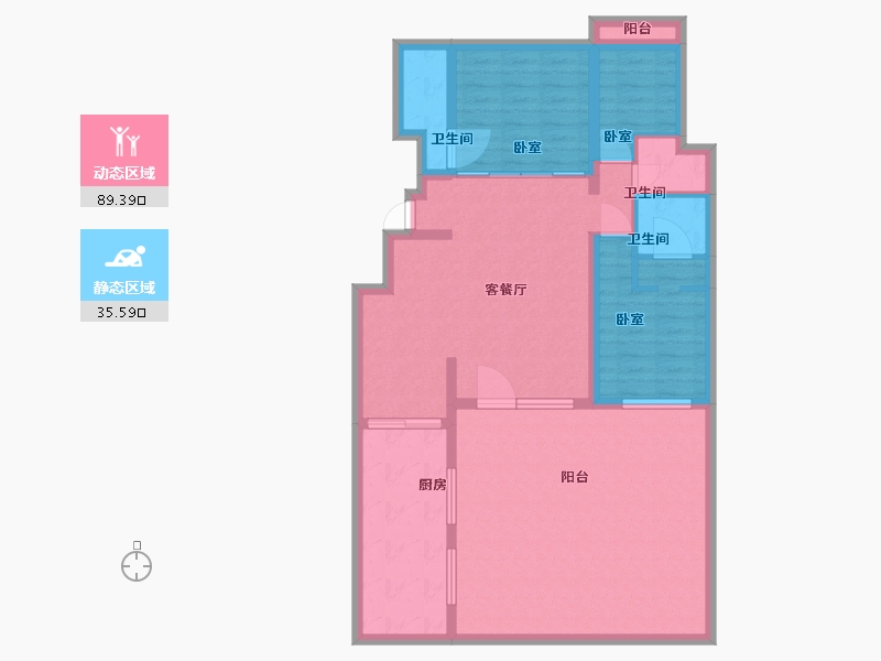 内蒙古自治区-呼和浩特市-华润置地紫云府-112.01-户型库-动静分区