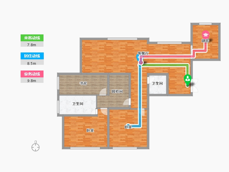 内蒙古自治区-呼和浩特市-观山悦-147.00-户型库-动静线