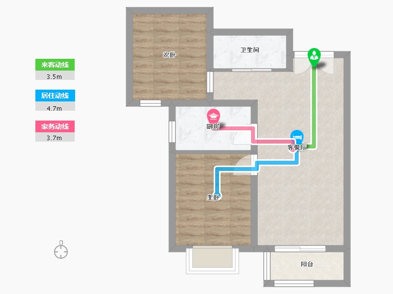 河北省-廊坊市-花香小镇二期-56.15-户型库-动静线